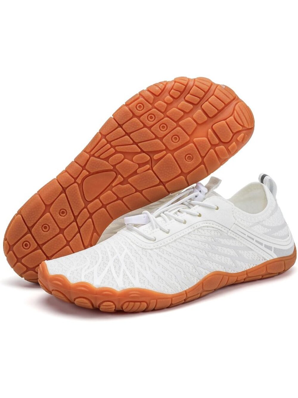 Womens White Mesh Hike Barefoot Shoes Breathable Athletic Footwear Water Shoes